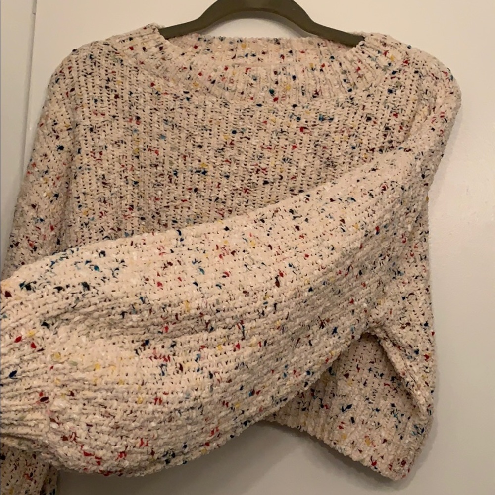 Multi-colored crop sweater